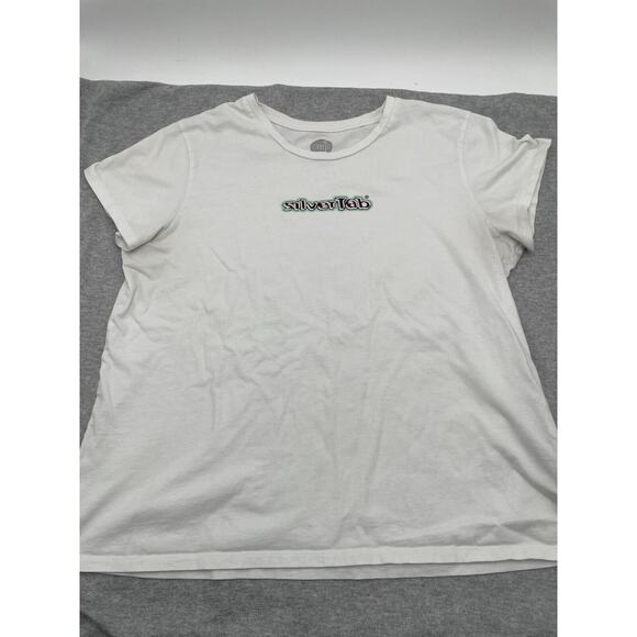 Vintage Y2K Levi’s Silvertab Graphic Tee Shirt Women XL Made In USA White - Picture 1 of 8